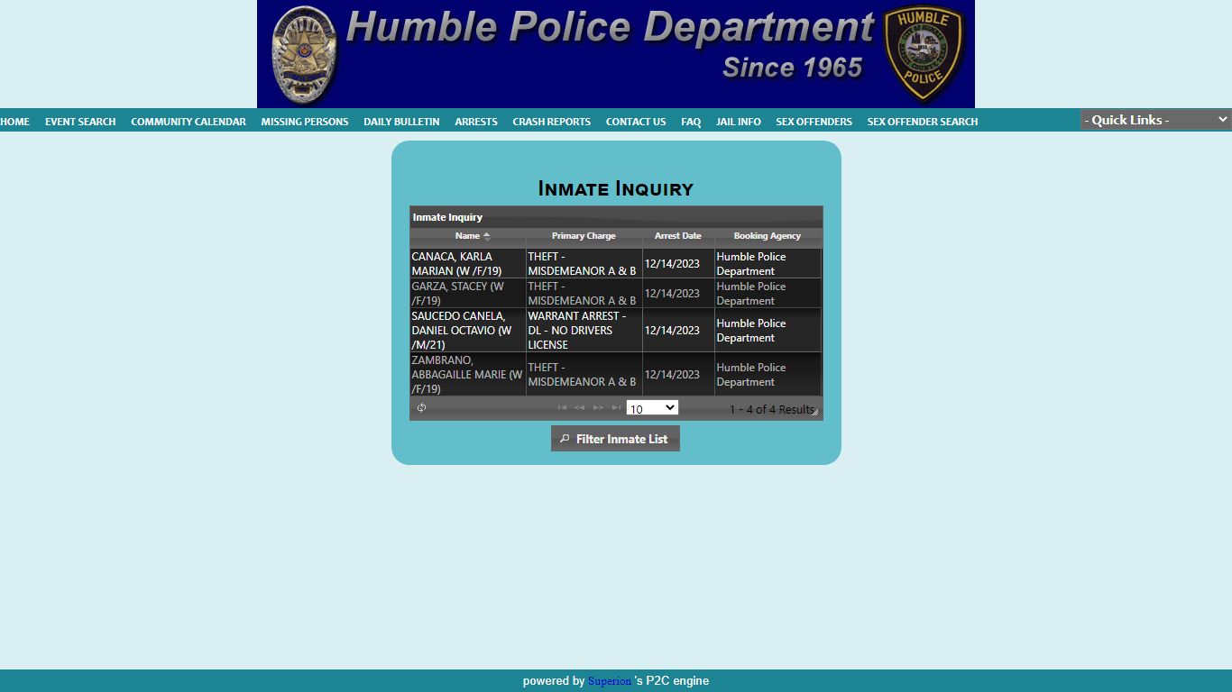 Humble Police Department P2C